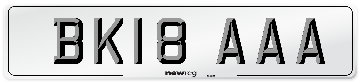 BK18 AAA Number Plate from New Reg